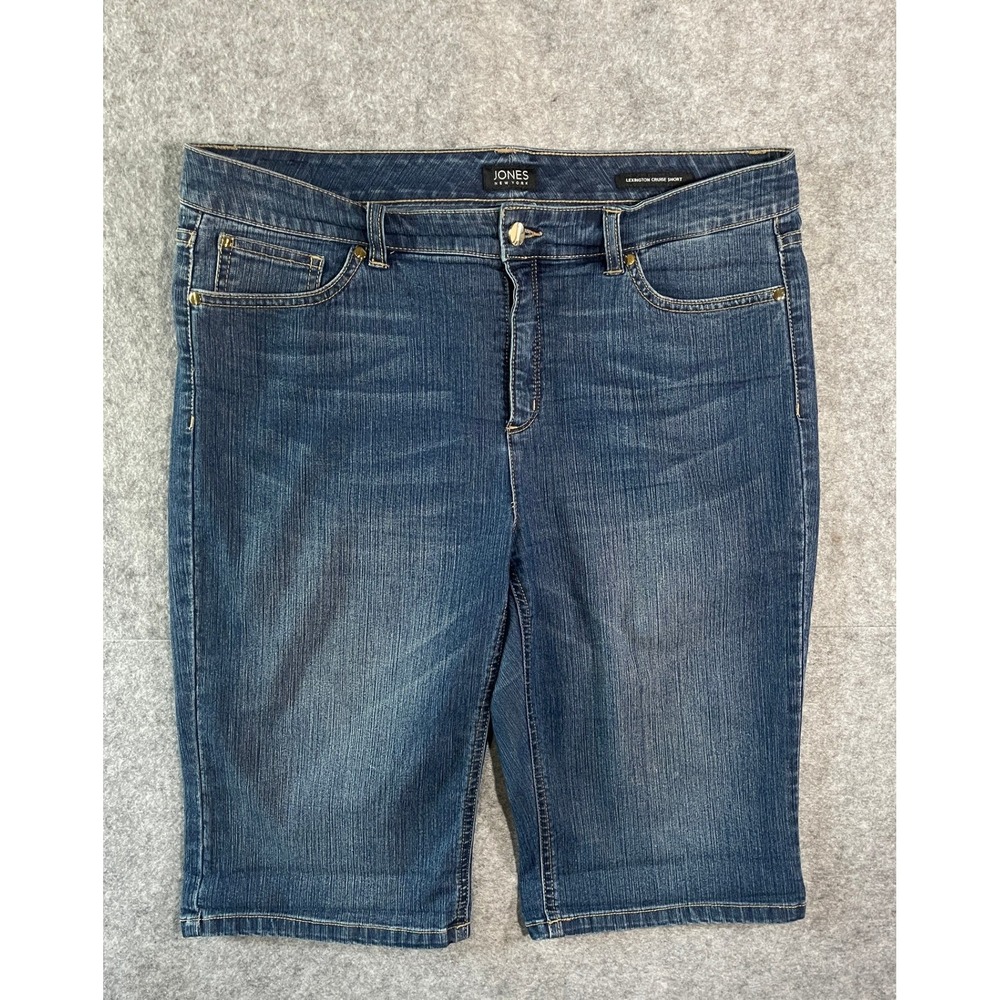 Jones New York Lexington Cruise Shorts Womens 12 Medium Wash Denim Bermuda Blue
